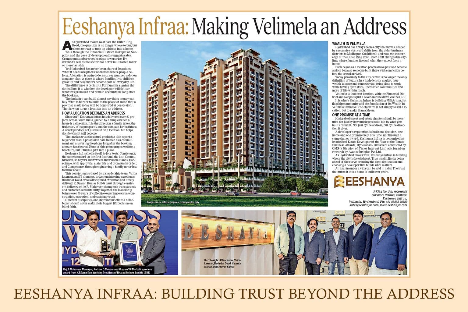 EESHANYA INFRAA: BUILDING TRUST BEYOND THE ADDRESS